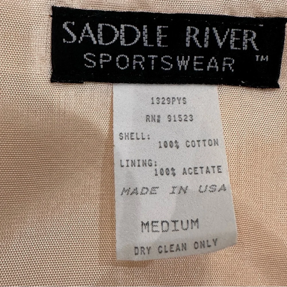 Saddle River Vintage Yellow Button Up Vest Western Cowgirl Festival Boho USA - M